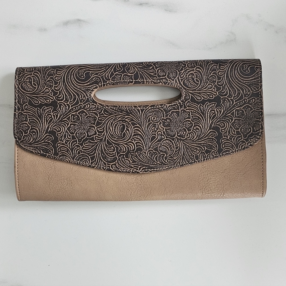 Cato Faux Leather Clutch NWOT